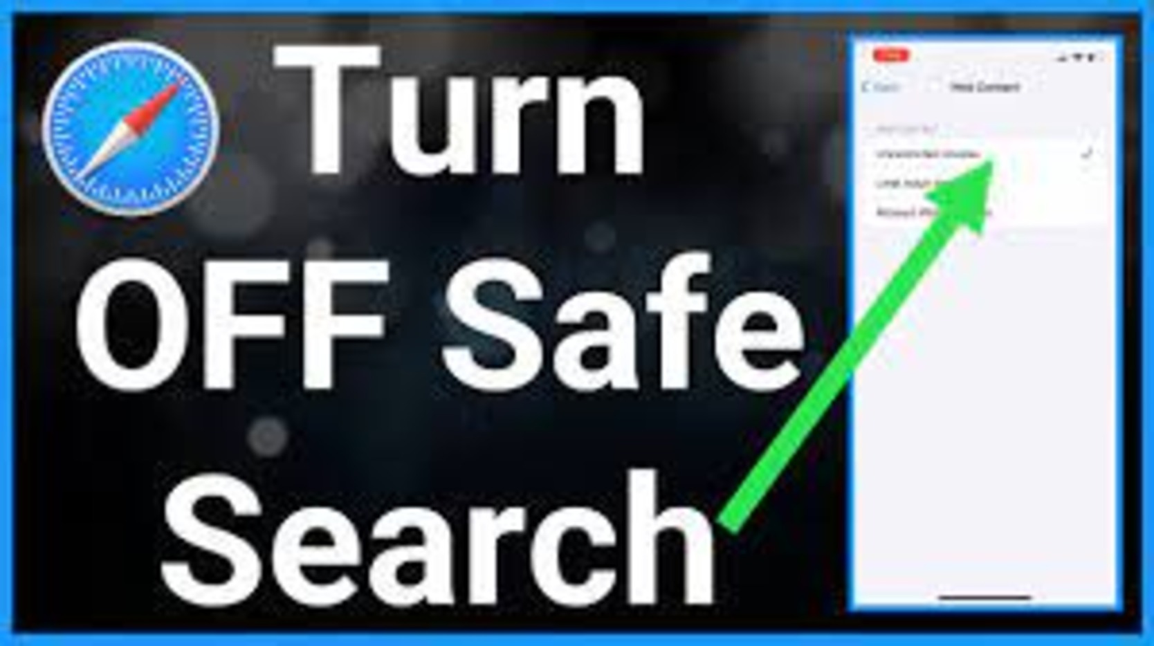 How to Turn Off Safe Search on iPhone
